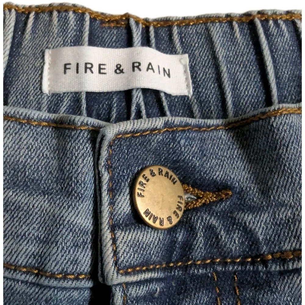 FIRE & RAIN Wide Leg Jeans Womens Size 9 Denim High Rise Stretch Medium Wash - Picture 2 of 15